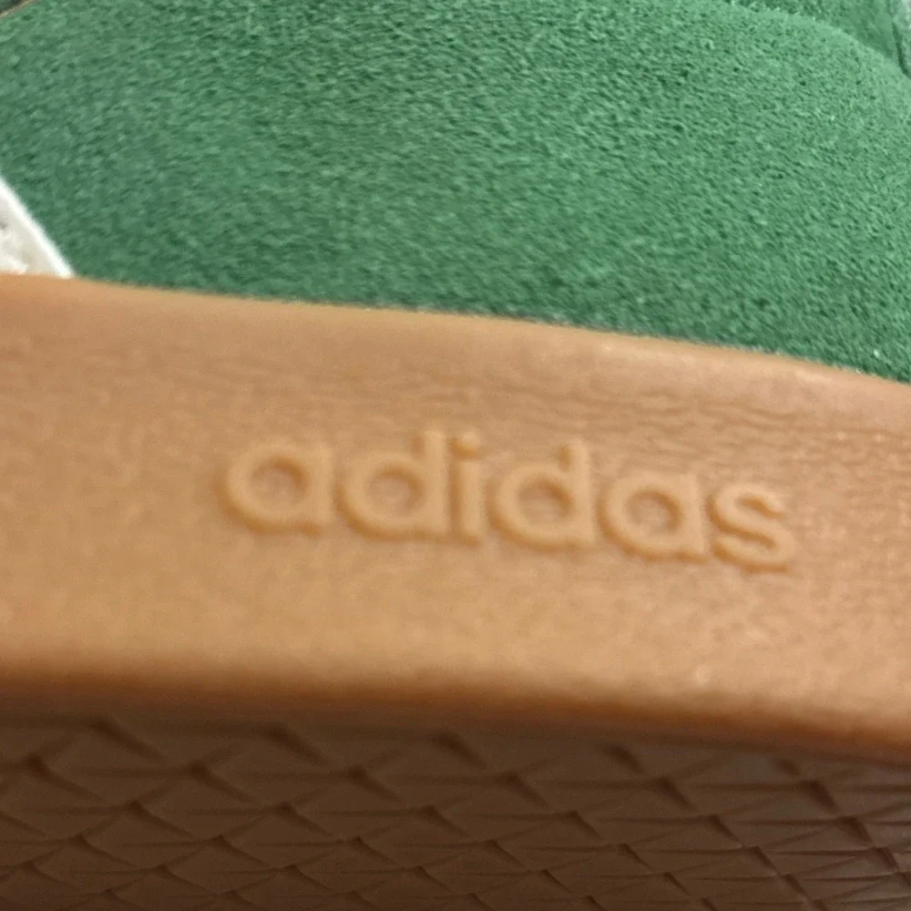 Adidas VL Court 2.0 Green White Gum Lace Up Suede Athletic Unisex Free Shipping